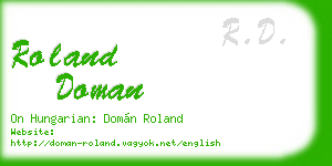 roland doman business card
