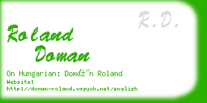 roland doman business card